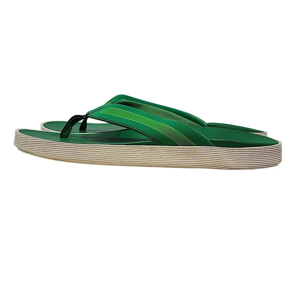 OluKai Leeward Flip Flops 9 Men Green Synthetic Beach Surf Sandal Aloha Hawaiian